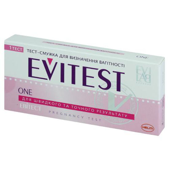 Тест для визначення вагітності Евітест( Evitest) тест-полоска червона